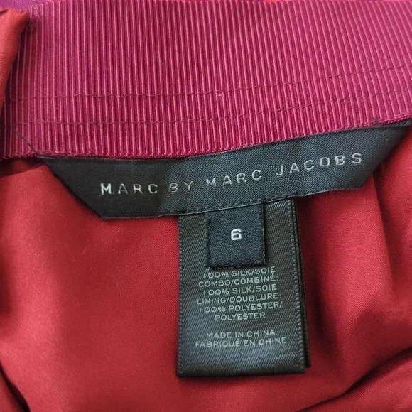 Marc by Marc Jacobs Women Red Silk Skirt - Picture 4 of 4
